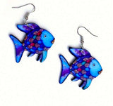 Rainbow fish earrings