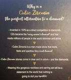 Cubic Zirconia and faux pearl necklace and earrings