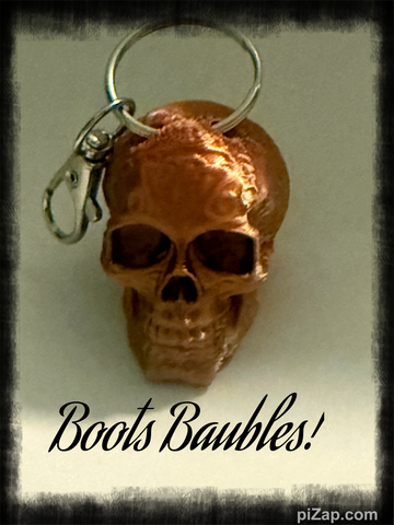 Skull purse clip keychain