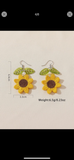 Sunflower earrings