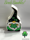 Saint Patrick’s day gnome holding clover table decoration 3D printed