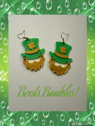 Leprechaun hat Saint Patrick’s Day earrings