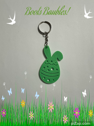Easter egg bunny ear keychain