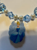 Cinderella beaded  pendant necklace