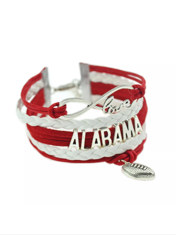 Alabama football bracelet