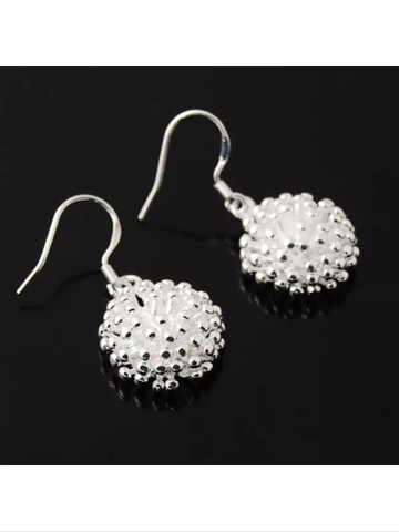 Silver plated firework earrings