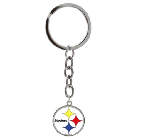 Pittsburgh Steelers  glass cabochon keychain