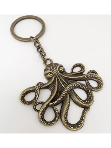 Steampunk octopuses keychain
