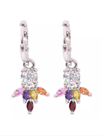 Multicolor rhinestone earrings