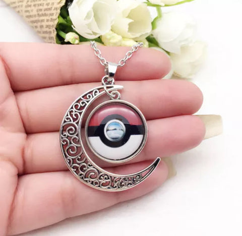 Pokémon moon glass cabochon necklace