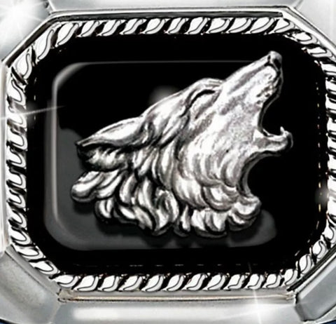 Wolf boys or men's ring size 8