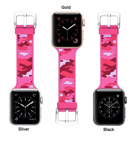 Pink Camouflage Apple 38MM watch band