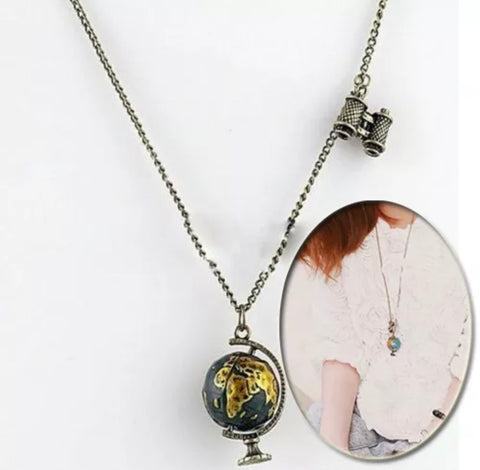 Travelers globe necklace