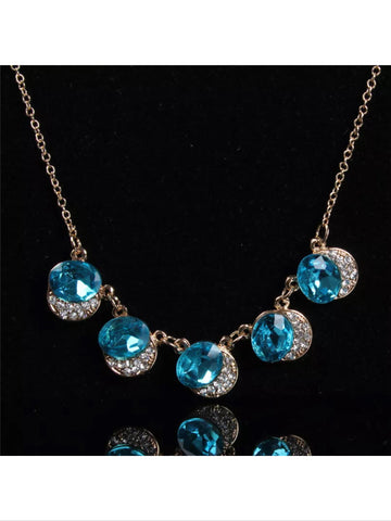 Pretty blue Austrian Crystal necklace
