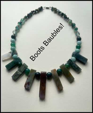 Jasper Stone Pendant Necklace