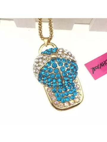 Baseball  cap rhinestone betsy Johnson necklace