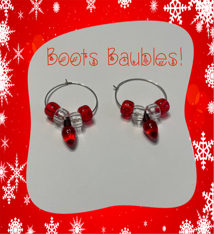 Christmas light hoop earrings