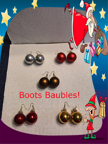 Christmas bulb earrings