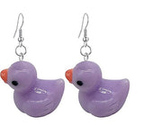 Colored Rubber Ducky earrings