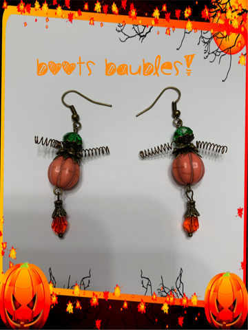 Pumpkin man earrings