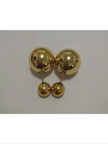 Gold reversible post earrings