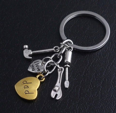 I love dad keychain