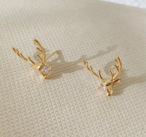 Reindeer post earrings