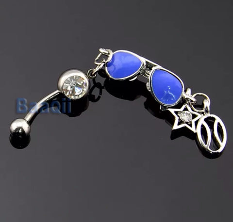 Sunglass belly ring