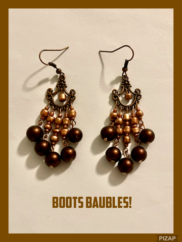 Chandelier earrings bronze colored