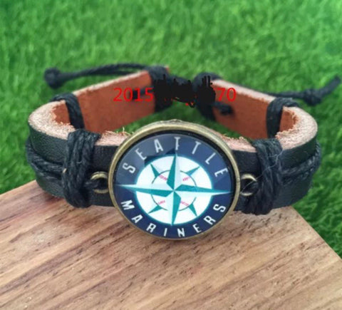 Seattle Mariners Leather Style bracelet