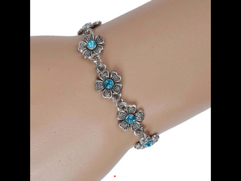 Flower rhinestone bracelets