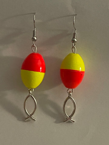 Bobber fish earrings