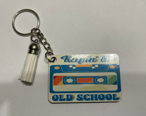 Cassette tape keychain