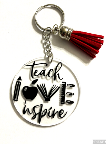 Teach, Love , Inspire Keychain