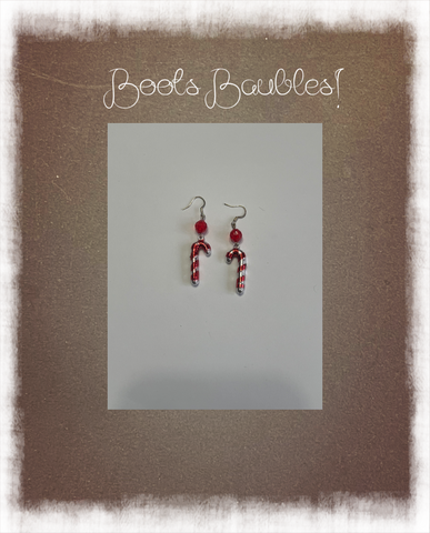 Candy cane earrings