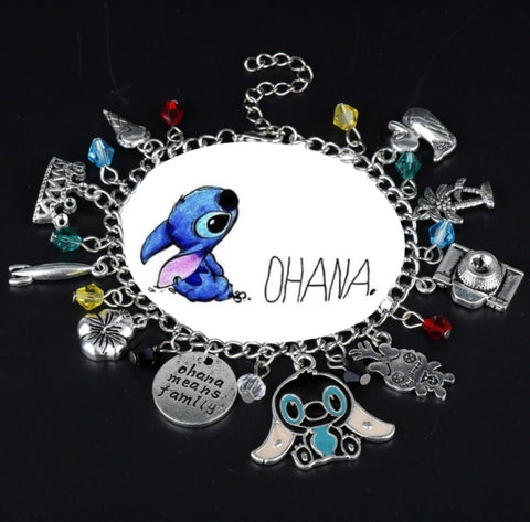Ohana means family charm bracelet