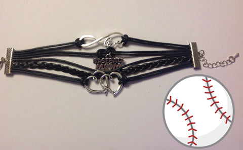 Baseball leather style bracelets