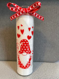 Valentines gnome heart candle