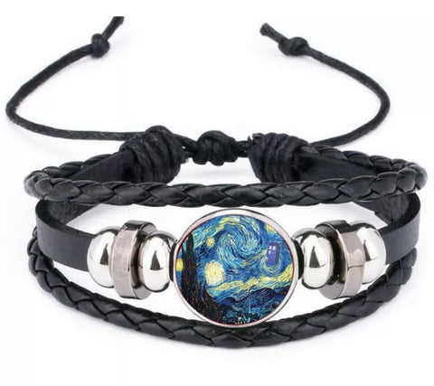 Starry starry night snap bracelet