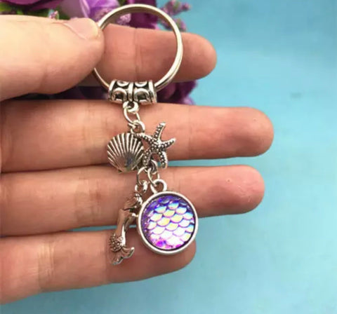 Mermaid scale keychain