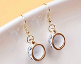 Tea cup china earrings