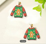 Ugly Christmas sweater earrings