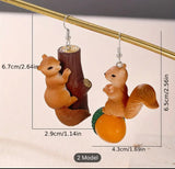 Nutty squirrel earrings