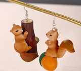 Nutty squirrel earrings