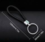 wristlet leather braided keychain