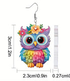 Acrylic owl earrings