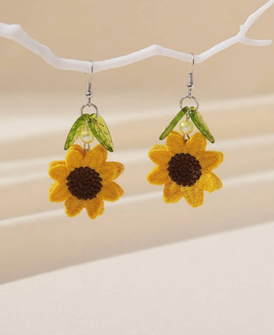 Sunflower earrings