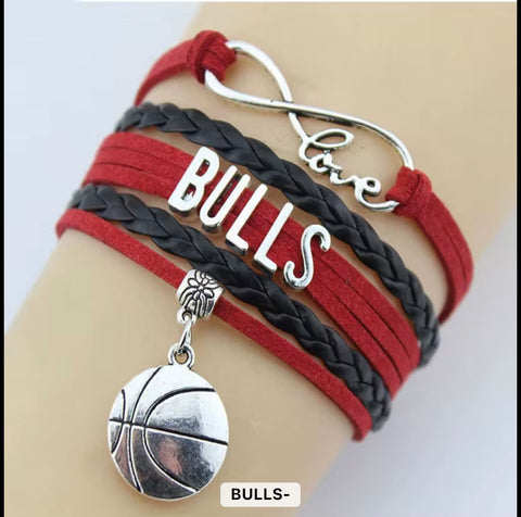 Chicago bulls basketball bracelet