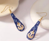 Blue Anchor Earrings