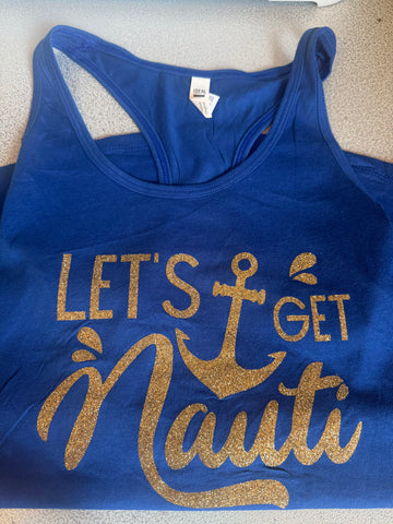 Let’s get Nauti Navy and Gold tank top
